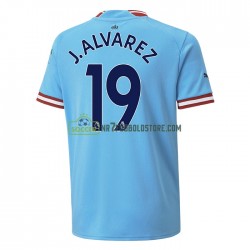Manchester City Trøje J. ALVAREZ 19 Mænd Hjemmebane Fodboldsæt 2022-2023 Kortærmet