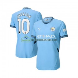Manchester City Trøje Jack Grealish 10 Mænd Hjemmebane Fodboldsæt 2024-2025 Kortærmet