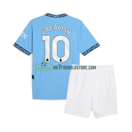 Manchester City Trøje Jack Grealish 10 Børn Hjemmebane Fodboldsæt 2024-2025 Kortærmet