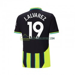 Manchester City Trøje Julian Alvarez 19 Mænd Udebane Fodboldsæt 2024-2025 Kortærmet