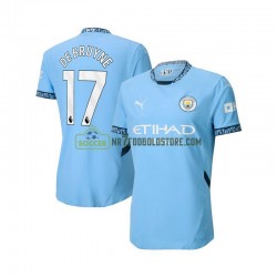 Manchester City Trøje Kevin De Bruyne 17 Mænd Hjemmebane Fodboldsæt 2024-2025 Kortærmet