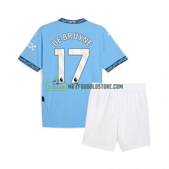 Manchester City Trøje Kevin De Bruyne 17 Børn Hjemmebane Fodboldsæt 2024-2025 Kortærmet