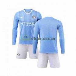 Manchester City Trøje Børn Hjemmebane Fodboldsæt 2023-2024 Langærmet