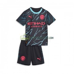 Manchester City Trøje Børn 3. Valg Fodboldsæt 2023-2024 Kortærmet