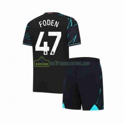 Manchester City Trøje Phil Foden 47 Børn 3. Valg Fodboldsæt 2023-2024 Kortærmet
