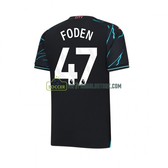 Manchester City Trøje Phil Foden 47 Mænd 3. Valg Fodboldsæt 2023-2024 Kortærmet