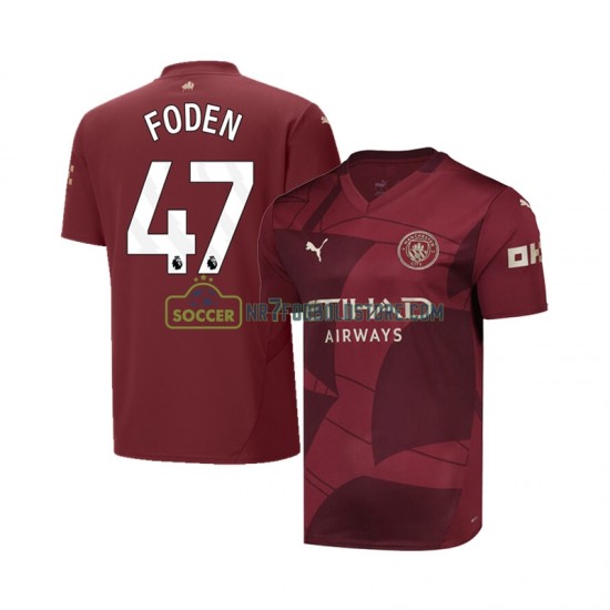 Manchester City Trøje Phil Foden 47 Mænd 3. Valg Fodboldsæt 2024-2025 Kortærmet