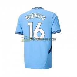 Manchester City Trøje RODRIGO 16 Mænd Hjemmebane Fodboldsæt 2024-2025 Kortærmet
