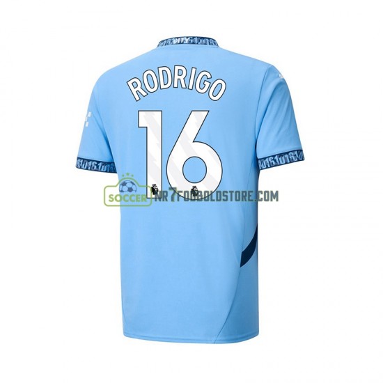 Manchester City Trøje RODRIGO 16 Mænd Hjemmebane Fodboldsæt 2024-2025 Kortærmet