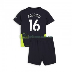 Manchester City Trøje RODRIGO 16 Børn Udebane Fodboldsæt 2024-2025 Kortærmet