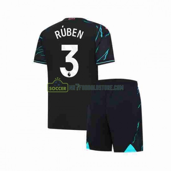Manchester City Trøje Ruben 3 Børn 3. Valg Fodboldsæt 2023-2024 Kortærmet