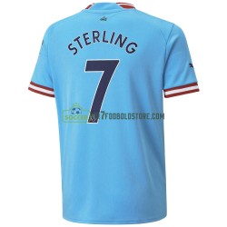 Manchester City Trøje Sterling 7 Hjemmebane Fodboldsæt 2022-2023 Kortærmet