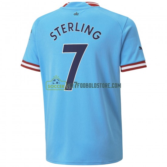 Manchester City Trøje Sterling 7 Hjemmebane Fodboldsæt 2022-2023 Kortærmet