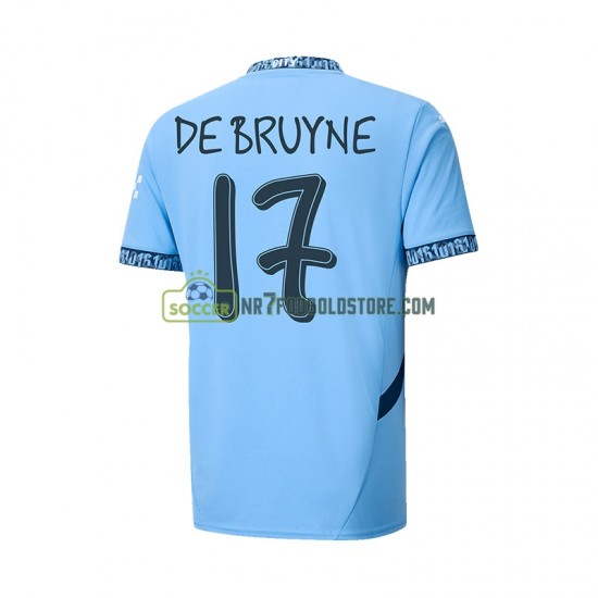 Manchester City Trøje UCL Font DE BRUYNE 17 Mænd Hjemmebane Fodboldsæt 2024-2025 Kortærmet