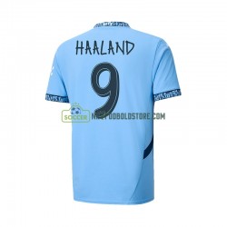 Manchester City Trøje UCL Font Haaland 9 Mænd Hjemmebane Fodboldsæt 2024-2025 Kortærmet