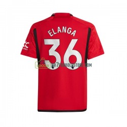 Manchester United Trøje Anthony Elanga 36 Mænd Hjemmebane Fodboldsæt 2023-2024 Kortærmet