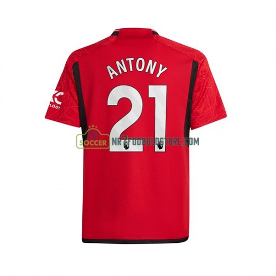 Manchester United Trøje Antony Matheus 21 Mænd Hjemmebane Fodboldsæt 2023-2024 Kortærmet