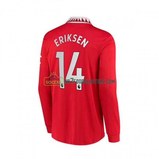 Manchester United Trøje Christian Eriksen 14 Mænd Hjemmebane Fodboldsæt 2022-2023 Langærmet