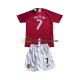 Manchester United Trøje Cristiano Ronaldo 7 Champion League 2007 Retro Børn Hjemmebane Fodboldsæt Kortærmet