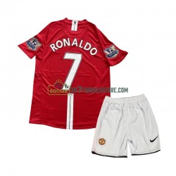 Manchester United Trøje Cristiano Ronaldo 7 2007 Retro Børn Hjemmebane Fodboldsæt Kortærmet