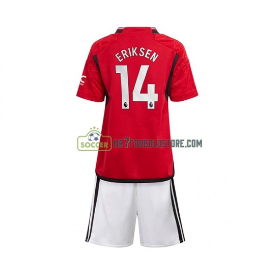Manchester United Trøje Eriksen 14 Børn Hjemmebane Fodboldsæt 2023-2024 Kortærmet