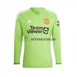 Manchester United Trøje Målmand Mænd Hjemmebane Fodboldsæt 2023-2024 Langærmet