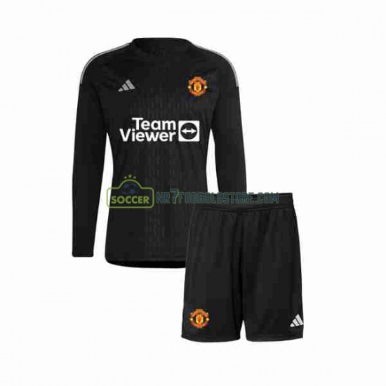 Manchester United Trøje Målmand Børn 3. Valg Fodboldsæt 2023-2024 Langærmet