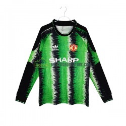 Manchester United Trøje Målmand Retro Mænd Hjemmebane Fodboldsæt 1990-1991 Langærmet