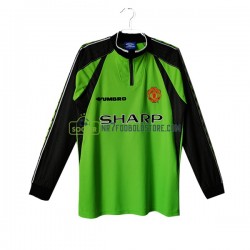 Manchester United Trøje Målmand Retro Mænd Hjemmebane Fodboldsæt 1998-1999 Langærmet