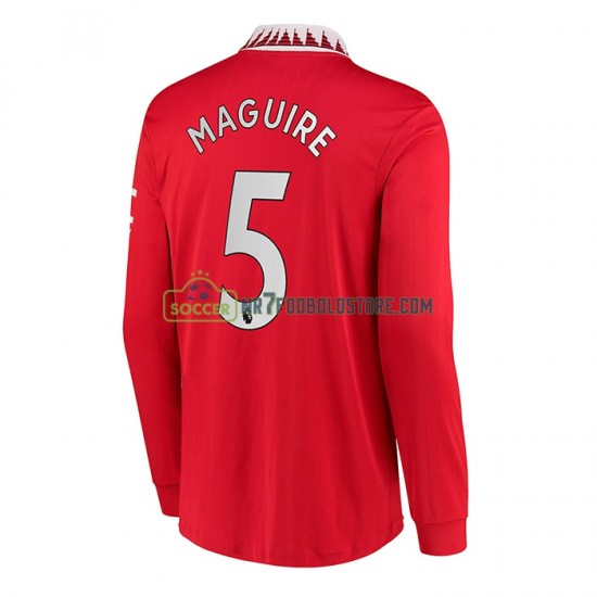Manchester United Trøje Harry Maguire 5 Mænd Hjemmebane Fodboldsæt 2022-2023 Langærmet