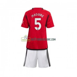 Manchester United Trøje Harry Maguire 5 Børn Hjemmebane Fodboldsæt 2023-2024 Kortærmet