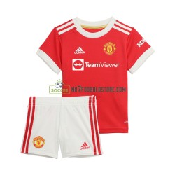 Manchester United Trøje Børn Hjemmebane Fodboldsæt 2021-2022 Kortærmet 