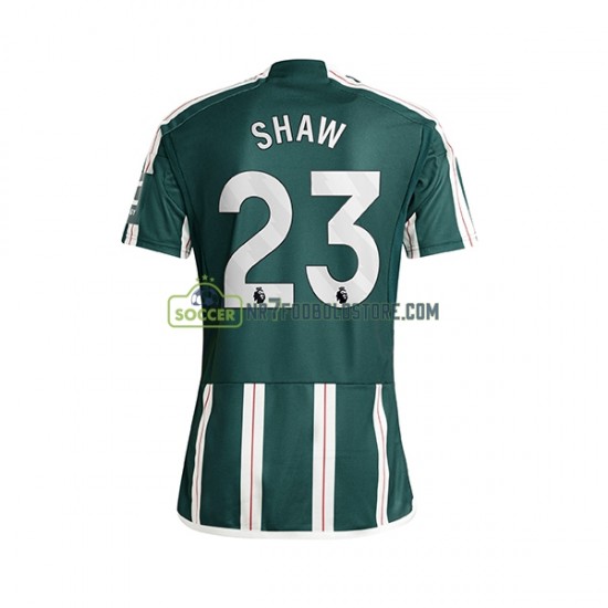 Manchester United Trøje Luke Shaw 23 Mænd Udebane Fodboldsæt 2023-2024 Kortærmet
