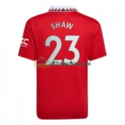 Manchester United Trøje Luke Shaw 23 Mænd Hjemmebane Fodboldsæt 2022-2023 Kortærmet