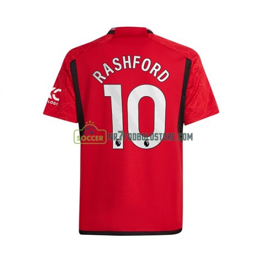 Manchester United Trøje Marcus Rashford 10 Mænd Hjemmebane Fodboldsæt 2023-2024 Kortærmet