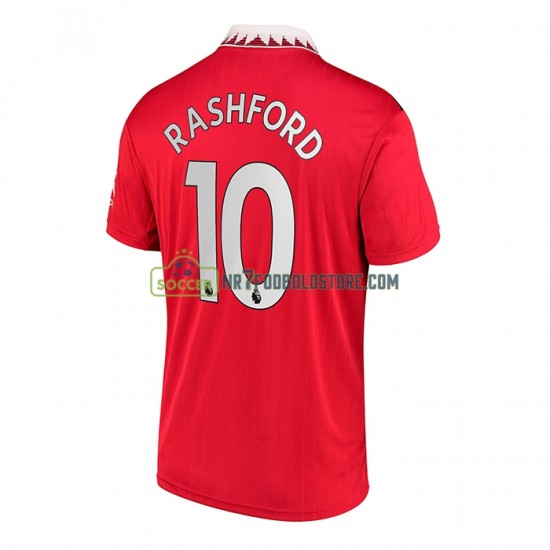 Manchester United Trøje Rashford 10 Mænd Hjemmebane Fodboldsæt 2022-2023 Kortærmet