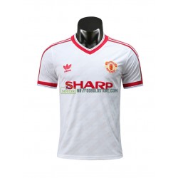 Manchester United Trøje Retro Udebane Fodboldsæt 1986 Kortærmet 