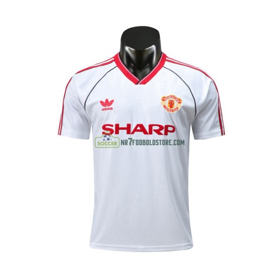 Manchester United Trøje Retro Udebane Fodboldsæt 1988 Kortærmet 