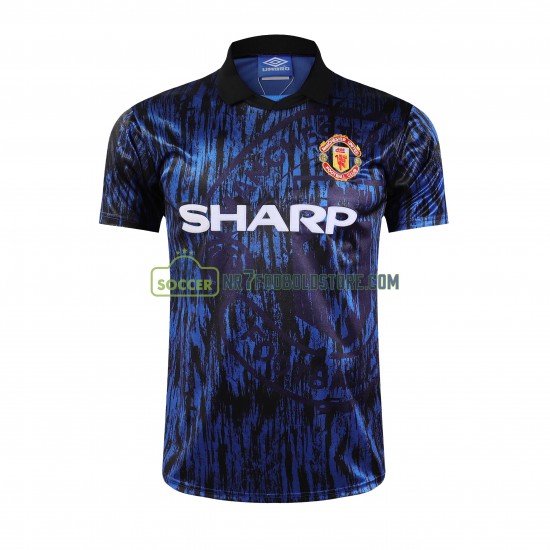 Manchester United Trøje Retro Udebane Fodboldsæt 1993 Kortærmet 