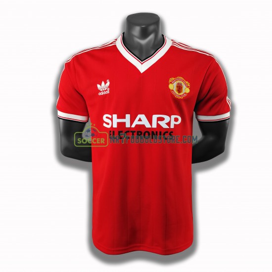 Manchester United Trøje Retro Hjemmebane Fodboldsæt 1983 Kortærmet 