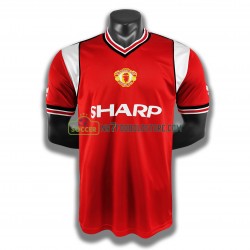 Manchester United Trøje Retro Hjemmebane Fodboldsæt 1985 Kortærmet 