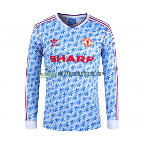 Manchester United Trøje Retro Hjemmebane Fodboldsæt 1992 Langærmet 