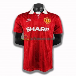 Manchester United Trøje Retro Hjemmebane Fodboldsæt 1994 Kortærmet 