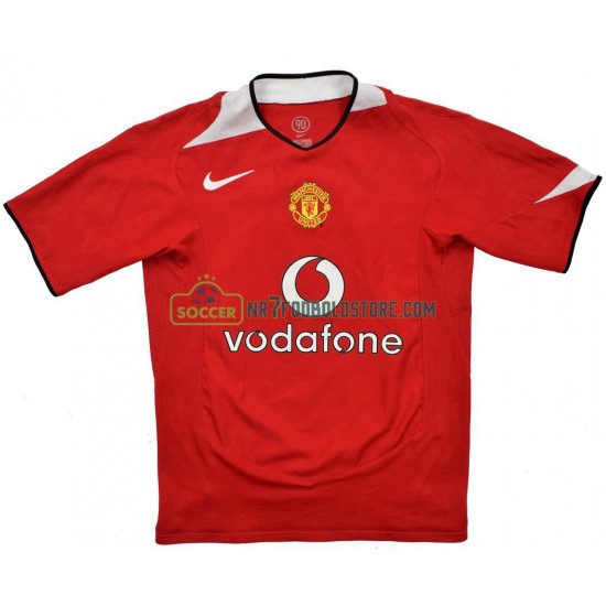 Manchester United Trøje Hjemmebane Fodboldsæt 2004-2006 Kortærmet