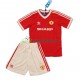 Manchester United Trøje Retro Børn Hjemmebane Fodboldsæt 1984 Kortærmet 