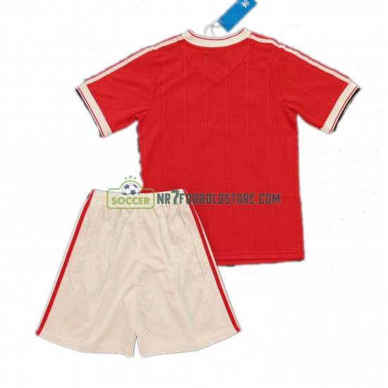 Manchester United Trøje Retro Børn Hjemmebane Fodboldsæt 1984 Kortærmet 