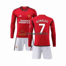Manchester United Trøje Ronaldo 7 Børn Hjemmebane Fodboldsæt 2023-2024 Langærmet