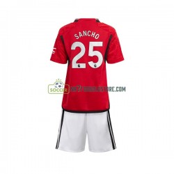 Manchester United Trøje Sancho 25 Børn Hjemmebane Fodboldsæt 2023-2024 Kortærmet