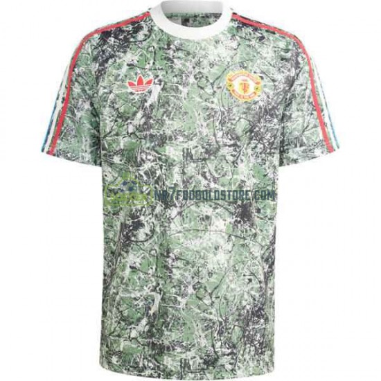 Manchester United Trøje Stone Roses Mænd Hjemmebane Fodboldsæt 2023-2024 Kortærmet