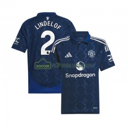 Manchester United Trøje Victor Lindelof 2 Mænd Udebane Fodboldsæt 2024-2025 Kortærmet